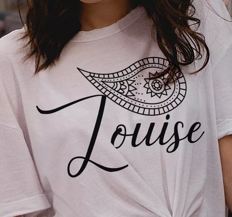 Maglietta con nome disegno paisley - TenStickers