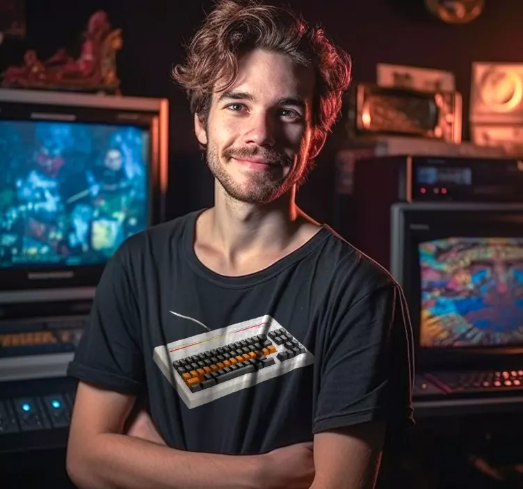 Maglietta tastiera del computer retrò - TenStickers