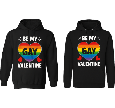 Maglietta fidanzati lgbt sii il mio san valentino - TenStickers