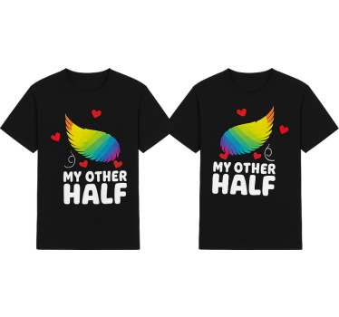 Maglietta fidanzati lgbt la mia altra metà - TenStickers