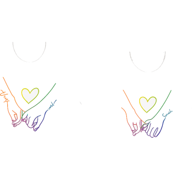 Maglietta fidanzati cuore lgbt - TenStickers