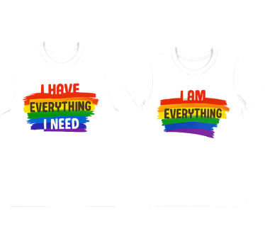 Maglietta fidanzati lgbt ho tutto ciò di cui ho bisogno - TenStickers
