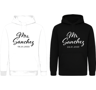 Maglietta fidanzati signor e signora "sanchez" - TenStickers