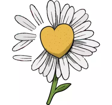 Maglietta bebè cuore di fiore margherita - TenStickers