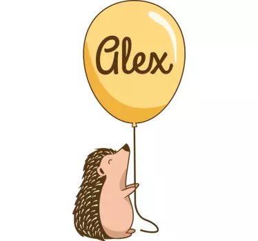 Maglietta bebè riccio con palloncino - TenStickers