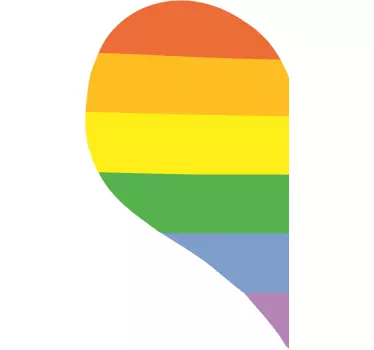 Maglietta fidanzati a forma di cuore colorato - TenStickers