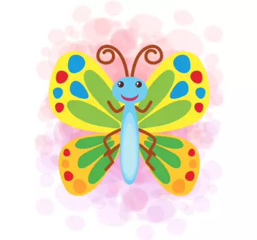 Maglietta bebè farfalla colorata e carina - TenStickers