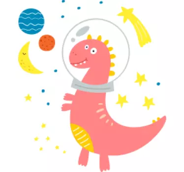 Maglietta bebè avventura del dinosauro spaziale - TenStickers