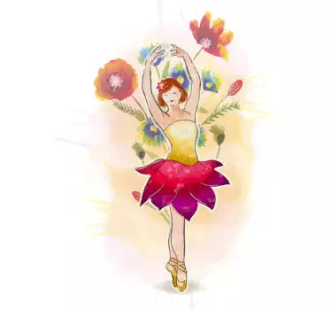 Maglietta bebè danza dei fiori di balletto - TenStickers