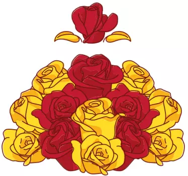 Maglietta bebè bouquet di rose colorate - TenStickers