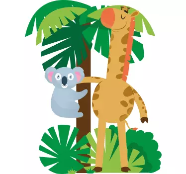 Maglietta bebè amici della giungla carini - TenStickers