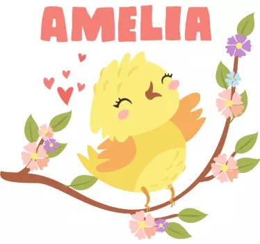 Maglietta bebè pulcino felice personalizzato - TenStickers