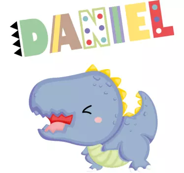 Maglietta bebè design nome dinosauro - TenStickers
