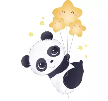 Maglietta bebè panda con stelle - TenStickers