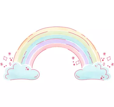 Maglietta bebè nuvola arcobaleno tendenza - TenStickers