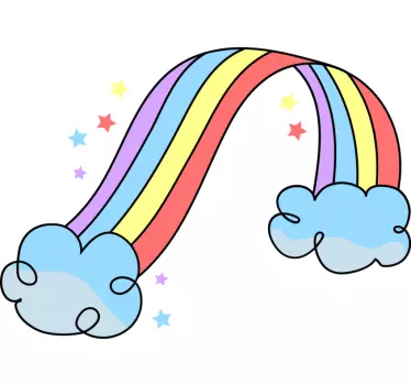 Maglietta bebè nuvole arcobaleno colorate - TenStickers