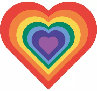 Maglietta bebè strati di cuori colorati - TenStickers