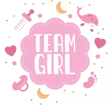 Maglietta bebè festa del team girl - TenStickers