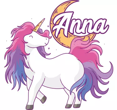 Maglietta bebè personalizzazione nome unicorno - TenStickers