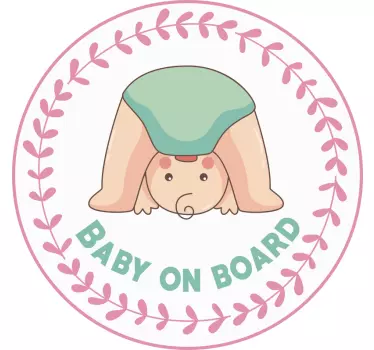 Maglietta bebè carino bebè a bordo - TenStickers
