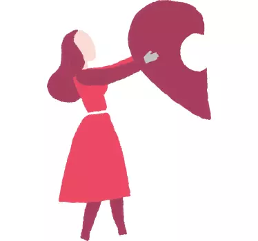 Maglietta fidanzati cuori uniti insieme - TenStickers