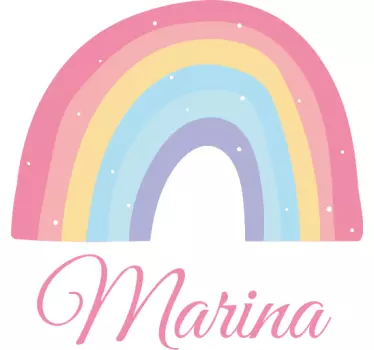 Maglietta bebè abbigliamento personalizzato arcobaleno - TenStickers