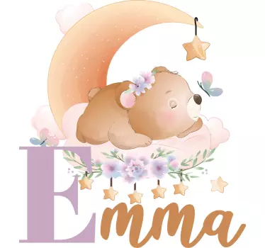 Maglietta bebè orso che dorme sulla luna - TenStickers