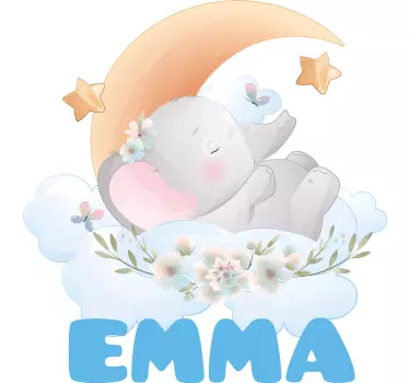 Maglietta bebè elefantino carino che dorme - TenStickers