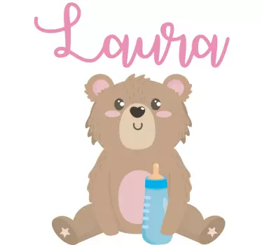 Maglietta bebè orsetto carino con bottiglia - TenStickers