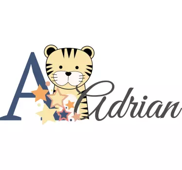 Maglietta bebè a tema tigre personalizzata - TenStickers
