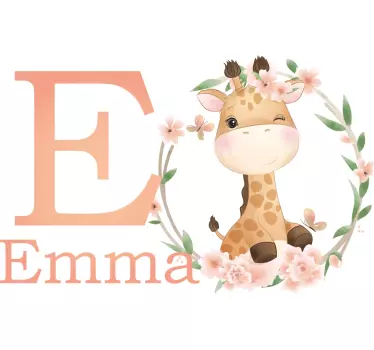 Maglietta bebè design giraffa carina - TenStickers