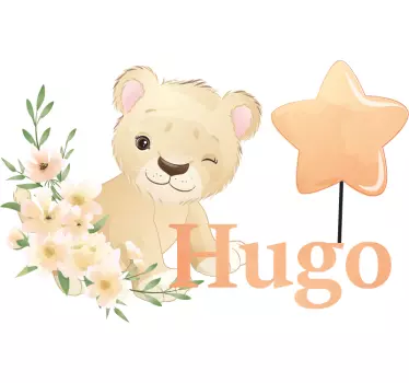 Maglietta bebè leone carino con stella - TenStickers