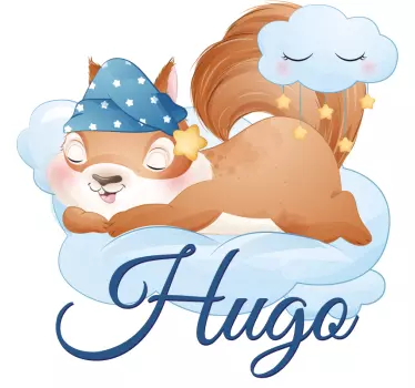 Maglietta bebè design scoiattolo sleepy - TenStickers