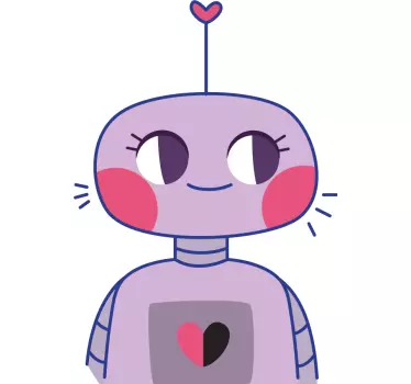Maglietta fidanzati coppia di robot carini - TenStickers