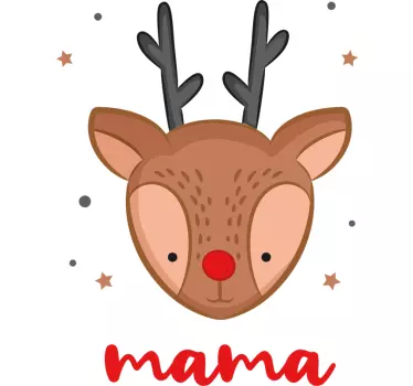 Maglietta personalizzata Natale personalizzabile renna di Natale - TenStickers