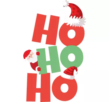 Maglietta personalizzata Natale ho Ho Ho! - TenStickers