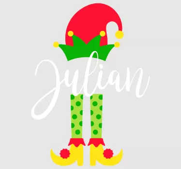 Maglietta personalizzata Natale famiglia degli elfi - TenStickers