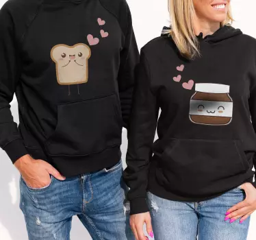 T-shirt fidanzati Pane e nutella - TenStickers