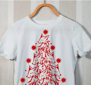 Felpa silhouette di lupo festivo - TenStickers