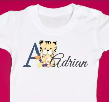 Maglietta bebè a tema tigre personalizzata - TenStickers