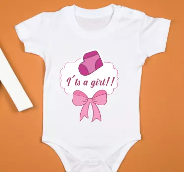 Maglietta bebè annuncio di genere - TenStickers