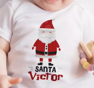 Maglietta bebè babbo natale allegro victor - TenStickers