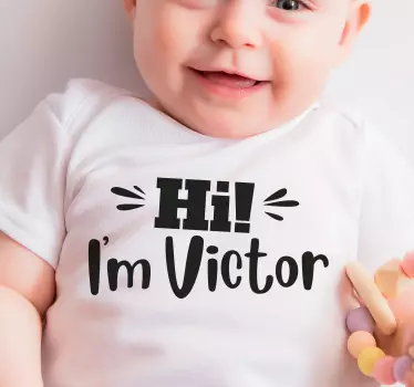 Maglietta bebè ciao bambino victor - TenStickers