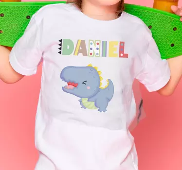 Maglietta bebè design nome dinosauro - TenStickers