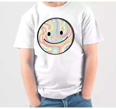 Maglietta bebè faccia colorata e sorridente - TenStickers