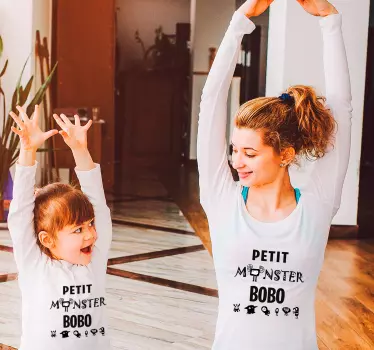 Maglietta bebè famiglia mostruosa giocosa - TenStickers