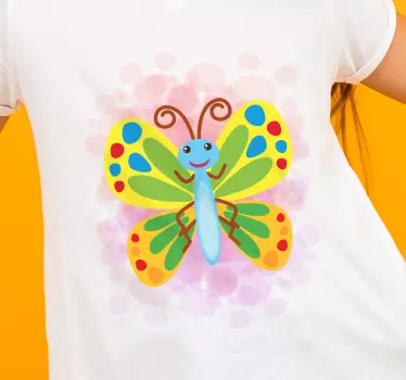 Maglietta bebè farfalla colorata e carina - TenStickers