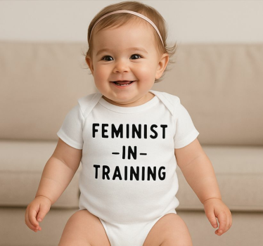 Maglietta bebè femminista in formazione - TenStickers