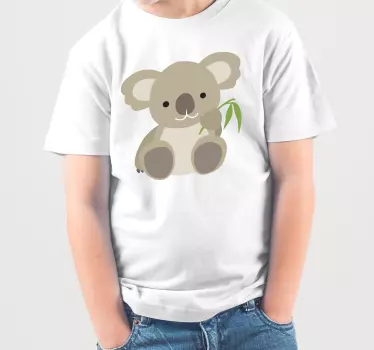 Maglietta bebè koala carino con foglia - TenStickers