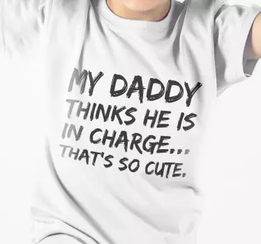 Maglietta bebè Mio padre pensa di essere al comando - TenStickers
